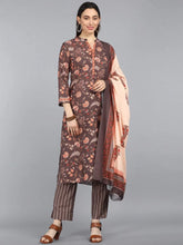 Poly Crepe Printed Kurta Pant Dupatta-PKSKD1036AB